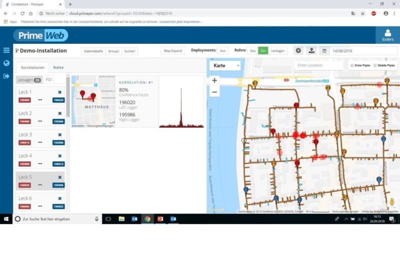 Primeweb detección automática de gases