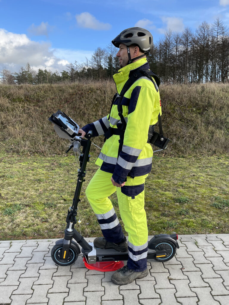 e-scooter para la inspección de tuberías de gas