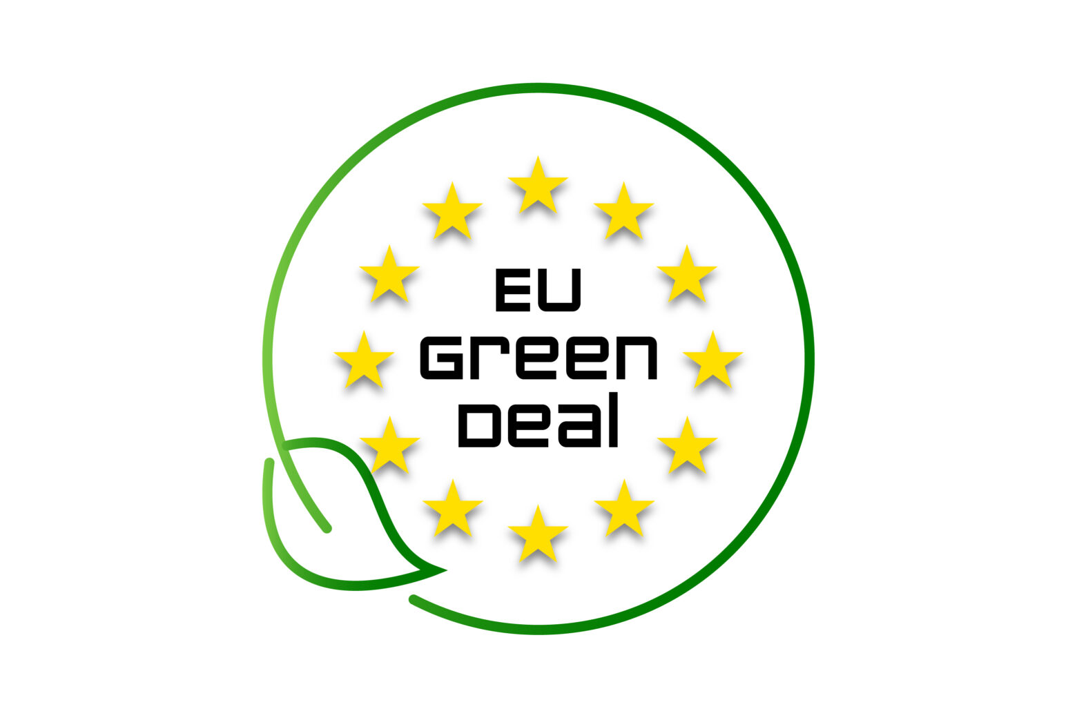 Logo del pacto verde europeo y la reducción de emisiones de metano