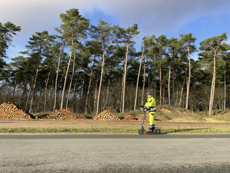 Localización de fugas de gas mediante patinete eléctrico