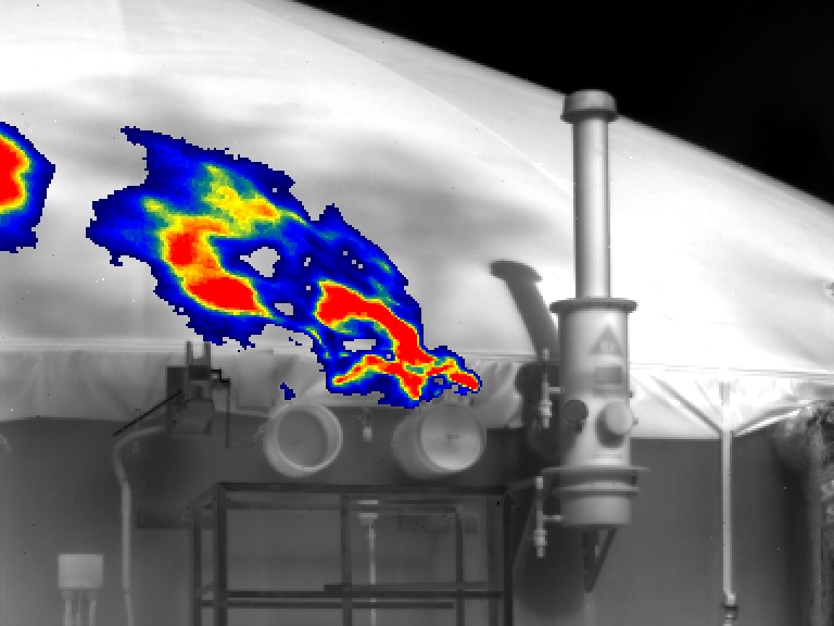 Visualización de la cámara infrarroja GasCam