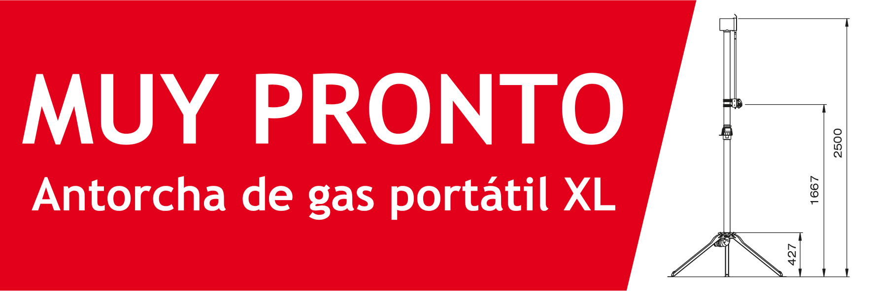 anuncio antorcha de gas portátil XL