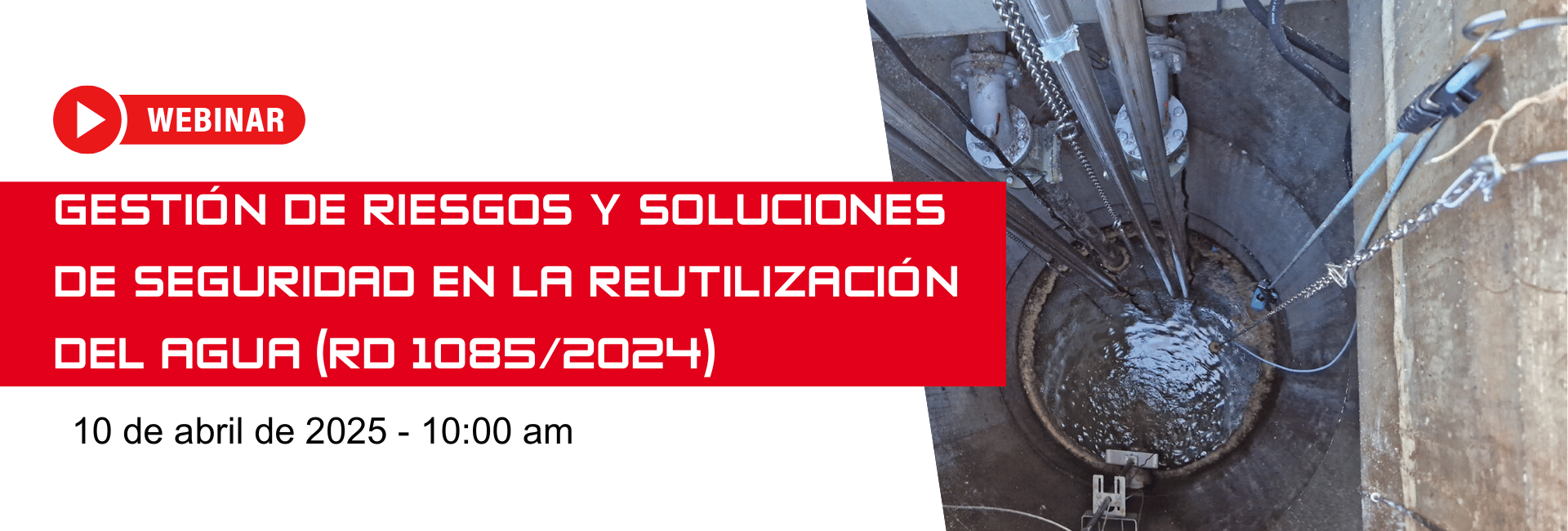 Anuncio del webinar sobre las aguas residuales