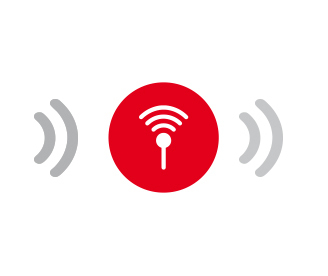 Wireless data transfer icon