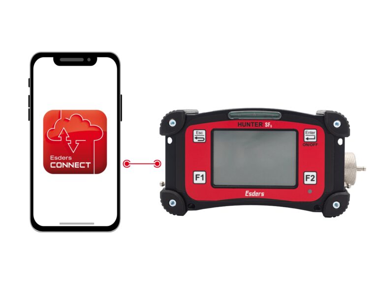 Conexión de HUNTER SF6 con Esders Connect para la documentación de fugas de gas SF6