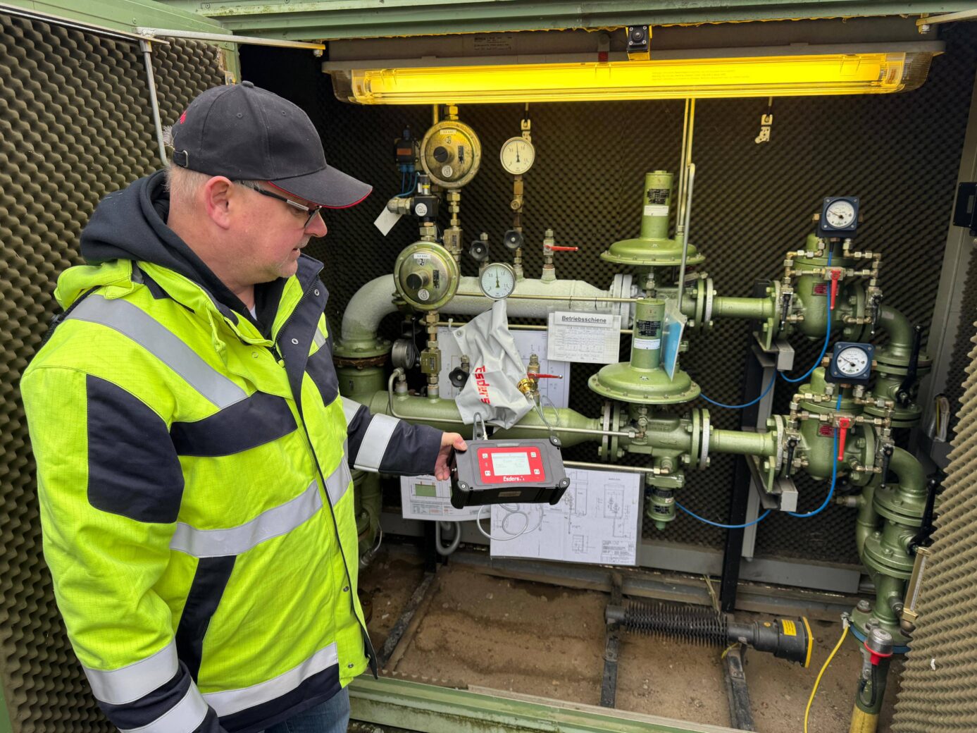 Cuantificación de emisiones en instalaciones exteriores usando el método de embolsado según DVGW G 425-3